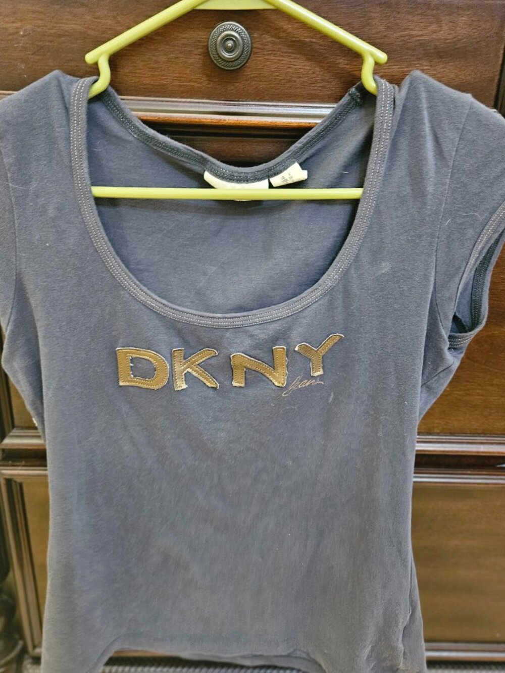 DKNY tshirt with leather letters